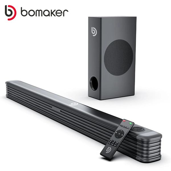 BOMAKER 150W 2.1 TV barre de son Home cinéma système de son haut-parleurs Bluetooth barre de son caisson de basses Support Coaxial optique AUX haut-parleur