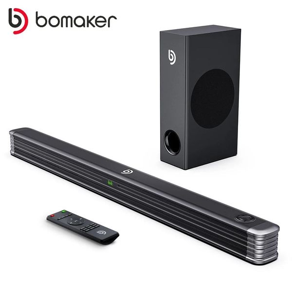 Altavoces BOMAKER Barra de sonido Bluetooth de 150 W con subwoofer Altavoz Bluetooth para TV Bass Sonido envolvente estéreo 3D para altavoz de cine en casa
