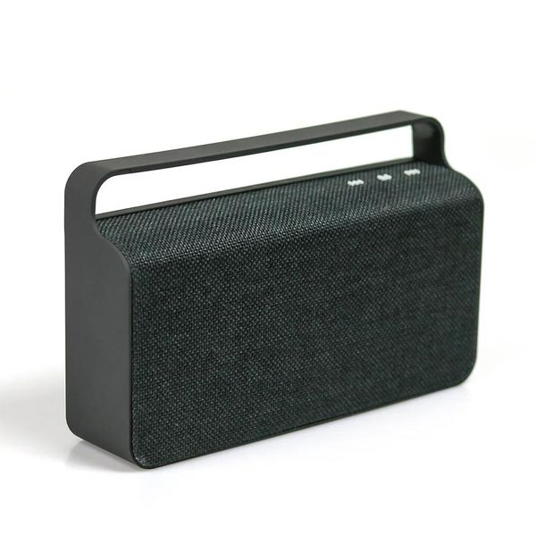 Haut-parleurs bxdia tissu art haut-parleur bluetooth portable boombox poignée basse FM tissu carré sans fil enceinte bluetooth portable