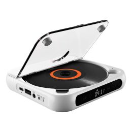 Haut-parleurs Lecteur de musique CD AB répétition BluetoothLecteur CD compatible Écran LCD Haut-parleur sonore USB AUX Fonction de mémoire de lecture pour voiture à domicile