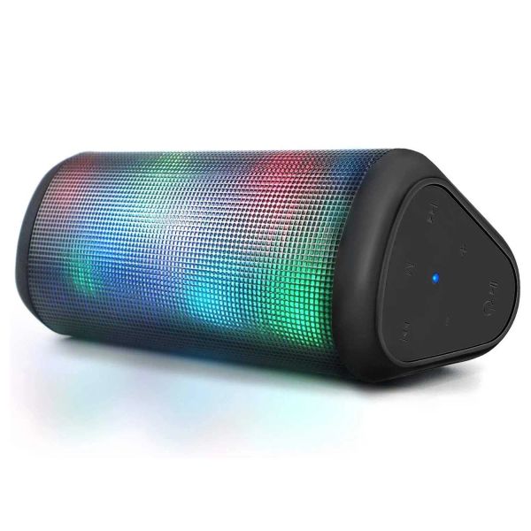 Haut-parleurs haut-parleurs de téléphone portable en haut en haut Bluetooth sans fil 7 motifs de lumières LED haut-parleur sans fil v50 microphone intégré Handsfree V