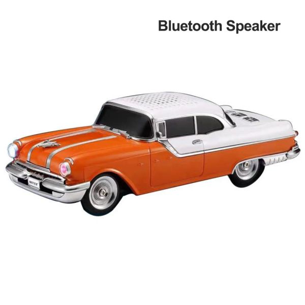 Altavoces Clásico Pontiac Altavoz en forma de coche Inalámbrico Bluetooth Boombox TF USB FM AUX Manos libres TWS Función de luz LED Potente caja de sonido