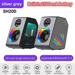 Altoparlanti Altoparlanti per computer SOAIY SH20D Desktop Esport Altoparlanti Bluetooth Batteria da 2500 mAh Batteria a lunga durata TWS Stereo wireless con RGB Li