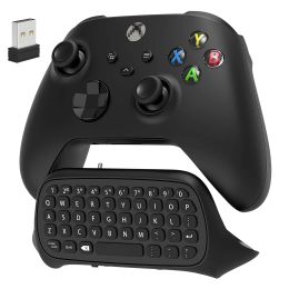 Clavier du contrôleur des haut-parleurs pour Xbox Series X / S / One / One S Wireless Chatpad Gaming Keypad avec récepteur USB avec prise audio de 3,5 mm