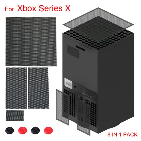 Altavoces Filtro de ventilador de enfriamiento Cubierta a prueba de polvo para Xbox Series X Gaming Console Polvo Cover Game Game Host Polip a prueba de polvo para la serie Xbox x