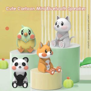 Haut-parleurs mignon Portable Mini dessin animé sans fil Bluetooth 5.0 haut-parleur avec support pour téléphone Animal mignon enfants haut-parleur sans fil pour Smarphone