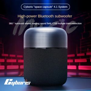 Haut-parleurs Cyboris X11 Spacecraft Series 5.3 Bluetooth haut-parleur 5 haut-parleurs 100W Système de son imperméable métallique portable à haute puissance