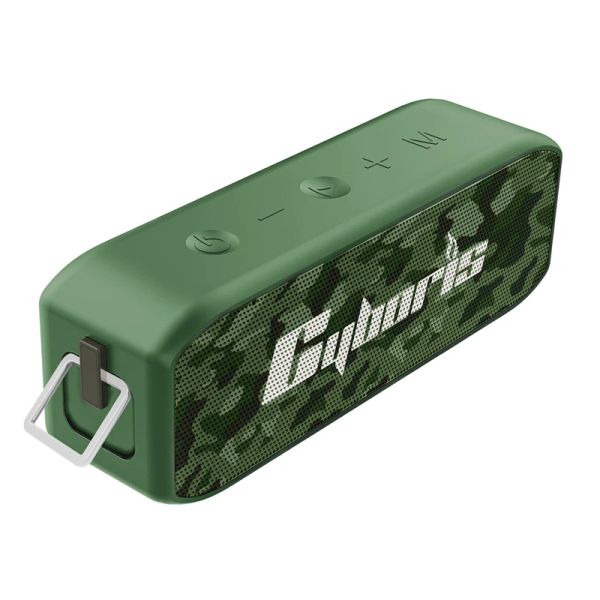 Altavoces Cybs5 Camuflaje militar verde BT5.0 Altavoz dual Basco Diafragma dual IPX7 Modos de reproducción múltiples impermeables cuatro colores