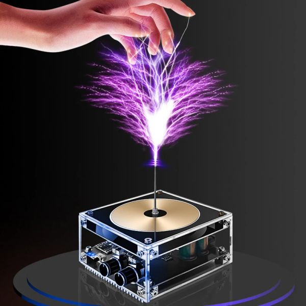 Haut-parleurs Technologie de bureau Sens Bluetooth Haut-parleur Lecteur Foudre artificielle Science Expérience Outil Boîte à musique Tesla Coil Touch Arc