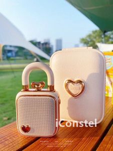 Altavoces Divoom Love Lock Altavoz inalámbrico Bluetooth Rosa TWS Metal Mini reproductor de música Confesión del Día de San Valentín Grabador de fonógrafo