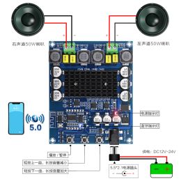 Haut-parleurs DIYLIVE TPA3116D2 Bluetooth 5.0 double canal stéréo haute puissance numérique amplificateur de puissance carte 2*50W au haut-parleur XHA304