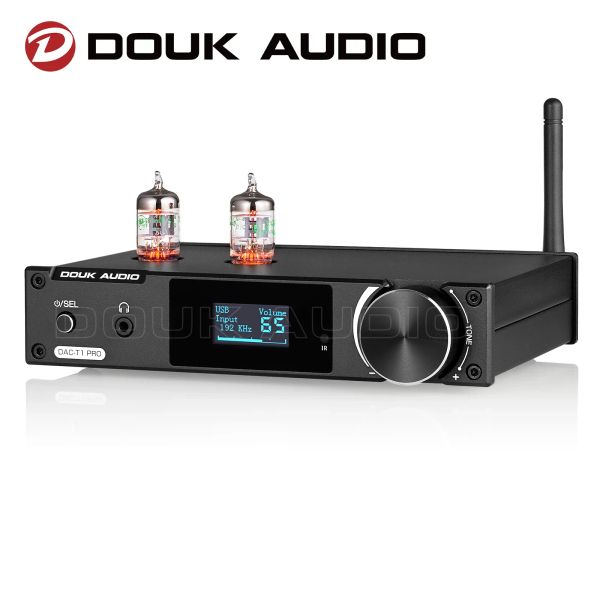 Haut-parleurs Douk Audio HiFi Bluetooth 5.0 Valve Tube préampli COAX/OPT convertisseur numérique vers analogique USB DAC haut-parleur récepteur ampli casque