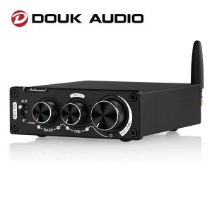 Luidsprekers Douk Audio Mini TPA3116 Digitale Audio Versterker HiFi Bluetooth 5.0 Klasse D Stereo Eindversterker 100 W * 2 voor Luidspreker