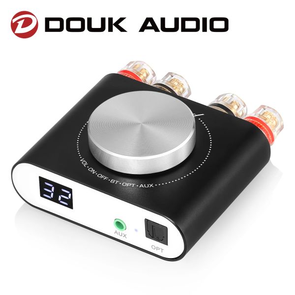 Altavoces Douk Audio Q10 Mini amplificador Digital AUX/óptico receptor Bluetooth 5,0 amplificador de potencia HiFi Clase D para altavoz doméstico