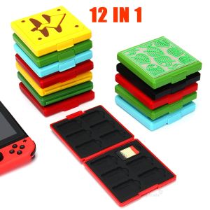 Sprekers dropshipping nieuw voor Nintend Switch 12 in 1 Portable Game Card Storage Case Case Holder Holder voor NS Switch OLED Game Console