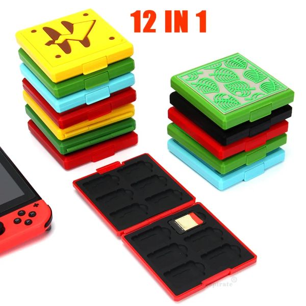 Haut-parleurs dropshipping neuf pour Nintend Switch 12 in 1 Boîte de support de cartes de stockage de cartes de jeu de jeu portable pour la console de jeu OLED Switch Switch NS