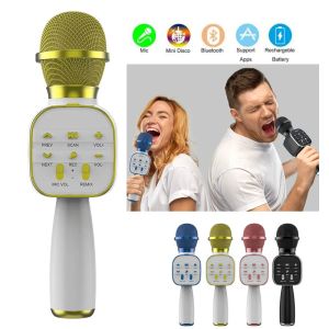 DS813 Microphone karaoké sans fil Bluetooth Microphone à main haut-parleur professionnel lecteur de musique micro de jeu pour la maison KTV