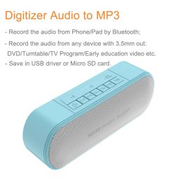 Haut-parleurs Ezcap221 carte de Capture Audio Bluetooth lecteur MP3 TF carte haut-parleur pour PC téléphone musique vidéo anglais écoute enregistrement enregistreur