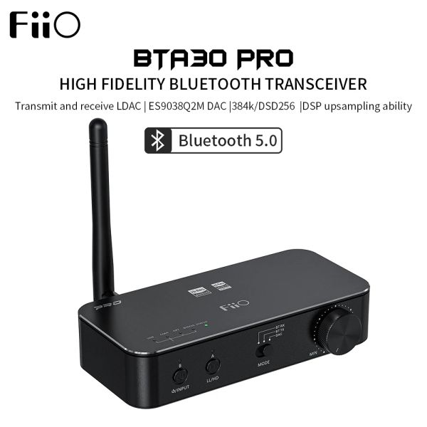 Altavoces FiiO BTA30 PRO HiFi inalámbrico Bluetooth 5,0 LDAC transmisor receptor de largo alcance 30M para PC/TV/altavoz/auriculares