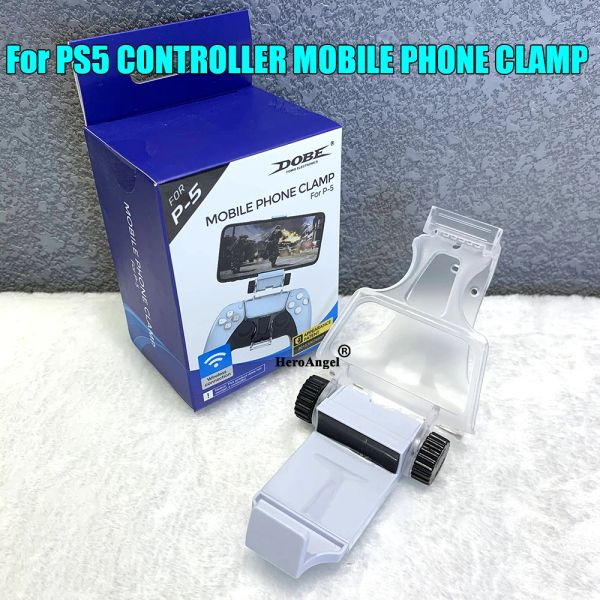 Conférenciers pour PS5 GamePad Contrôleur Smart Phone Telephone Mount Support Support Climp Clip Stand Phone Game pour Playstation 5 Accessoires