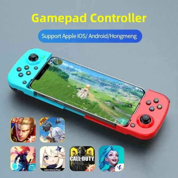 Altavoces GamePad Telescópico para Apple iOS Android Pubg Switch PS4 STRING Wireless BT 5.0 Teléfono Comer Controlador de juegos de pollo Joystick