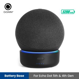 Luidsprekers GGMM D4 Batterijbasis voor Echo Dot 5e/4e generatie l Draagbare oplaadbare batterij 5200 mAh voor Amazon Alexa Dot 4/5 Bluetooth-luidspreker