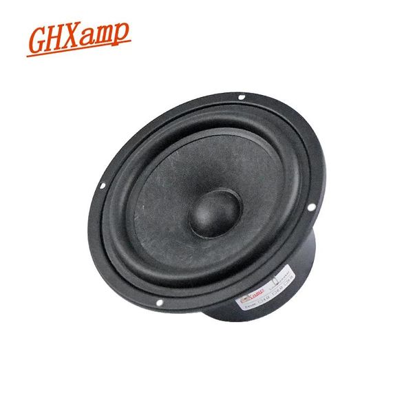 Haut-parleurs GHXAMP 5 pouces 147MM haut-parleur milieu de gamme HIFI pur haut-parleur milieu laine + lin papier cône Vocal authentique 4ohm 25W 67Hz10KHz 1PC