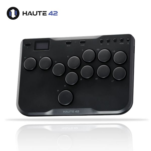 Haut-parleurs Haute42 Cosmox Mini Arcade Joystick Hitbox Contrôleur Contrôleur Hitbox Fightstick pour PS4 / PS5 / Switch Arcade Stick PC