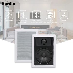 Haut-parleurs Herdio 5.25 pouces 2Way Bluetooth haut-parleurs muraux/plafond pour système de fond de maison intérieur/extérieur livraison directe en gros