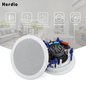 Haut-parleurs Herdio 5,25 pouces Home Bluetooth Amplificateur Système de musique de fond dans l'ampli mural Haut-parleur de plafond Système de sonorisation de salle de bains 300 watts