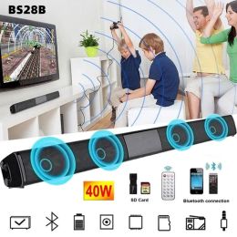 Luidsprekers Hoge kwaliteit Bluetooth-luidspreker BS28B Krachtige wandmontage Draadloze 40w Sound Bar Stereo Home Theater TV Sterke bas Sound Bar