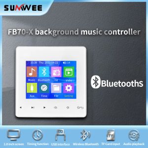 Haut-parleurs Home Bluetooth Wall Amplificateur Musique Musique Hoster Control System Mini Touch Key Plafond Panneau audio Panneau Audio US Disque et TF Card