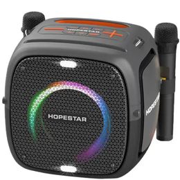 Haut-parleurs Hopestarpartyone Bluetooth haut-parleur extérieur 80w haute puissance son de danse carrée avec Microphone sans fil caisson de basses Caixa De Som