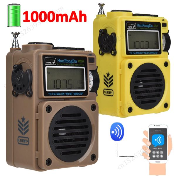 Conférenciers HRD700 / 701 Band Full Band Radio FM / MW / SW / WB Récepteur Digital Radio Music Player Bluetooth Speaker Bluetooth Tire TF Plache à la carte