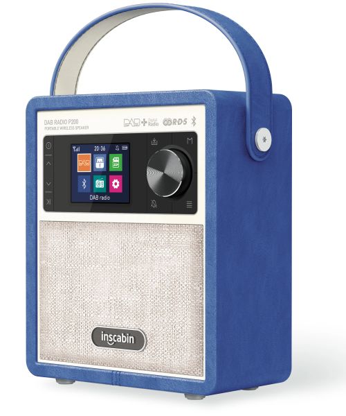 Haut-parleurs INSCABIN P200 DAB Radio Portable en haut-parleur sans fil avec Bluetooth, FM / Color Screen / Recoldable Battery / TF / USB