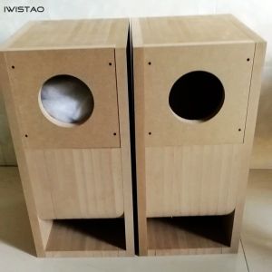 Haut-parleurs IWISTAO HIFI 3 ~ 4 pouces gamme complète haut-parleur vide armoire Kits 1 paire MDF structure labyrinthe pour amplificateur à tubes