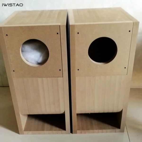 Altavoces IWISTAO HIFI 3 ~ 4 pulgadas Altavoz de rango completo Kits de gabinete vacío 1 par Estructura de laberinto MDF para amplificador de tubo