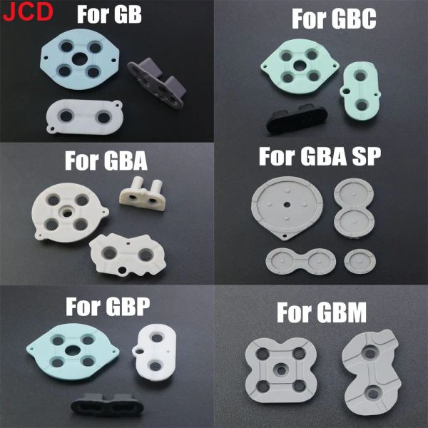 Altavoces JCD 1 Establecer botones conductores de goma para Game Boy Classic GB GBC GBP GBA SP GBM Silicone Pad Kypad AB Dpad Button