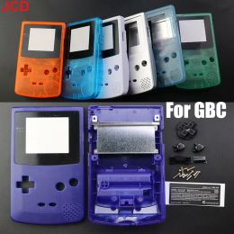 Conférenciers JCD NOUVEAU COUVERNEMENT DE CAS DE LOYAGE DE GAME DE NOUVEAU DE PLASTIQUE POUR GAMEBOY COLOR GAME Console pour GBC Shell avec boutons Kits Sticker Label Part