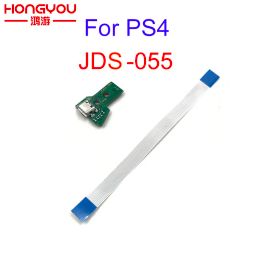 Altavoces JDS055 Puerto de carga USB Tomando Cable de cinta Flex de 12 pines con placa PCB Micro USB para el controlador PS4 Dualshock 4