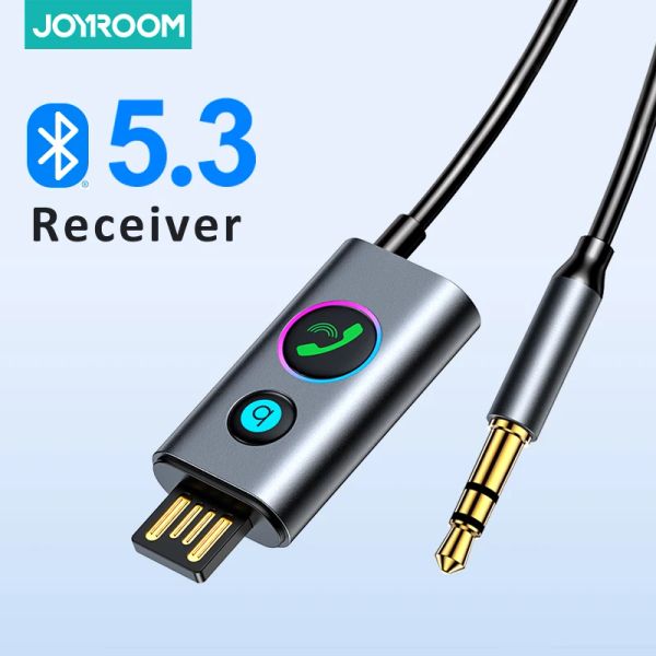 Haut-parleurs Joyroom Adaptateur Bluetooth Aux Récepteur audio Bluetooth sans fil pour voiture HiFi Adaptateur mains libres pour son de basses profondes pour haut-parleur de voiture