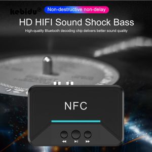Kebidu BT200 NFC récepteur Bluetooth 3.5mm AUX RCA Jack A2DP Hifi sans fil Bluetooth 5.0 Audio musique adaptateur Auto pour haut-parleur de voiture