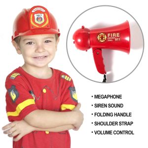 Haut-parleurs Kids Megaphone Conférencier prétend jouer pour les enfants incendie mégaphone mini bullhorn avec le son de sirène