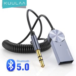 Haut-parleurs Kuulaa Aux Bluetooth Adaptateur Dongle Câble pour voiture 3.5mm Jack Aux Bluetooth 5.0 Récepteur Haut-parleur Audio Musique Transmetteur sans fil