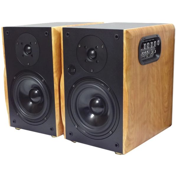 Altavoces Kyb 150w 4ohm 6.5 pulgadas 2 División de frecuencia Estantería Computadora Bajo Altavoz Bluetooth inalámbrico Escritorio Altavoz de madera activo