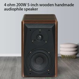 Sprekers kyyslb 200w 4ohm 5 inch houten luidsprekers handmatige koorts hifi home audiosysteem passief geluid boekenplank spreker