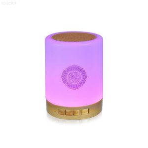 Haut-parleurs Lampe LED sans fil coran coloré Portable maison réglable cadeau haut-parleur tactile petite télécommande MP3 USBG230524 L230822