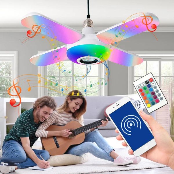 Haut-parleurs LED Musique Bulbe Bluetooth Smart GRB LED LEDÉE SELLET SANS WIRESS