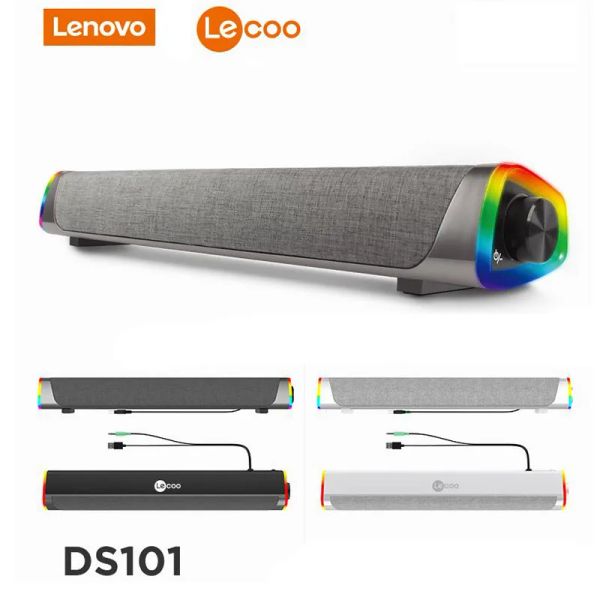 Haut-parleurs Lenovo LECOO L101 Ordinateur d'ordinateur Stéréo Musique Stéréo Surface de subwoofer pour MacBook ordinateur portable ordinateur portable PC Verspeaker filaire