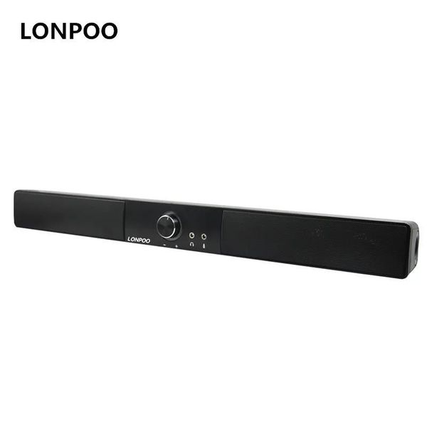 Altavoces LONPOO barra de sonido Altavoz Bluetooth 10W altavoz USB para ordenadores ordenador portátil iPhone barra de sonido AUX Heaphone altavoces Bluetooth